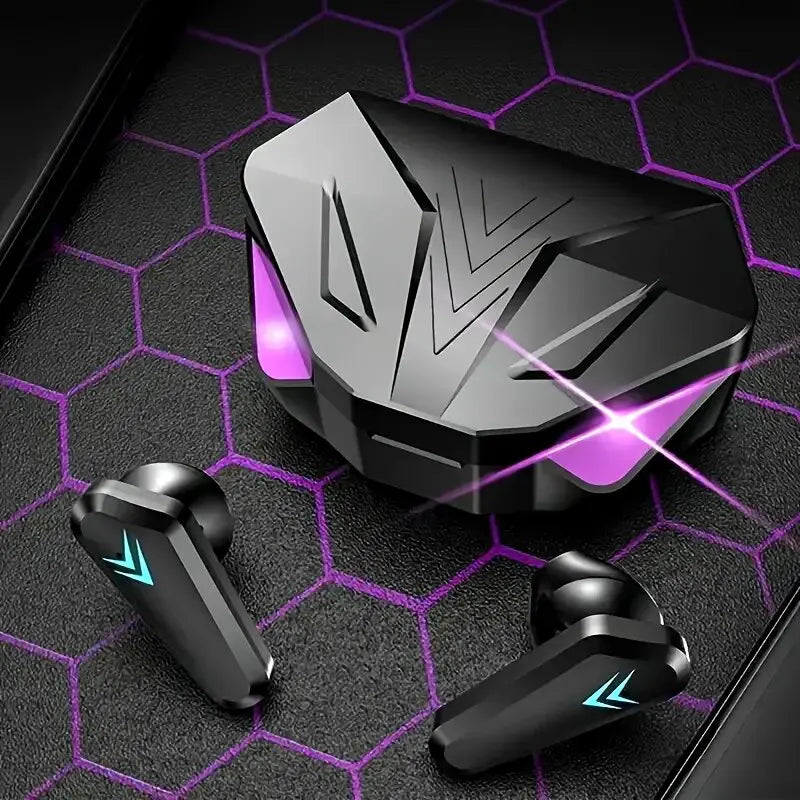 Auriculares para juegos con pantalla LED, auriculares inalámbricos Bluetooth X15 TWS con control táctil y micrófono para PC y teléfonos móviles.