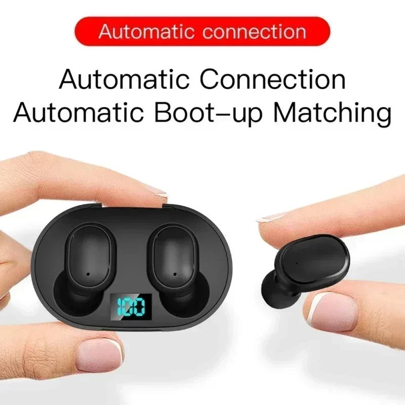 Auriculares inalámbricos Bluetooth E6S TWS con cancelación de ruido y micrófono.