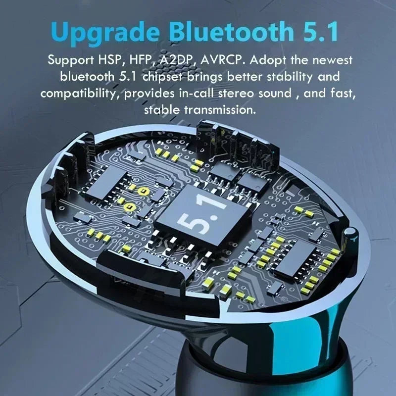 Auriculares inalámbricos Bluetooth M10 originales: auriculares deportivos todo en uno con cancelación activa de ruido, sonido estéreo y micrófono incorporado.