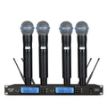 Micrófono inalámbrico UHF profesional, de mano, tipo solapa, con carcasa metálica, ideal para bodas y escenarios.