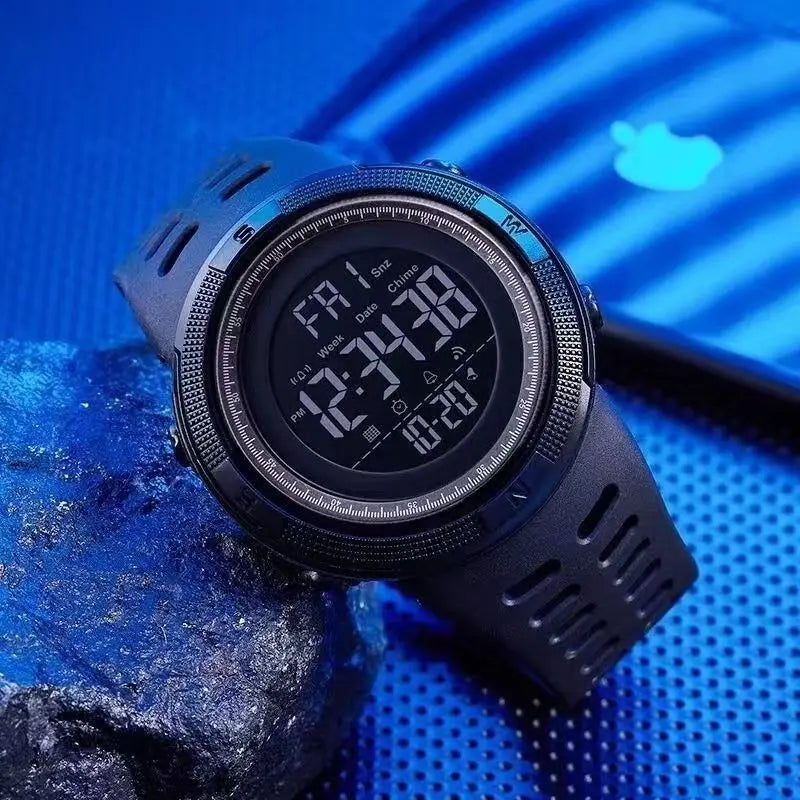 Reloj electrónico para hombre, relojes deportivos militares, reloj de pulsera digital LED multifunción luminoso para hombre, niños, estudiantes y adolescentes.