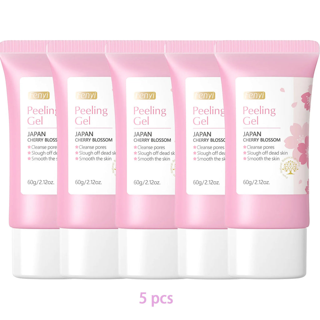 Gel exfoliante facial de limpieza profunda Sakura para el cuidado de la piel, blanqueador, hidratante y reparador, 60 g