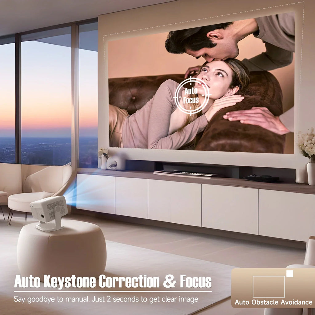 Proyector Magcubic Native 1080P 650ANSI 8K Android14 L018 con corrección trapezoidal automática, enfoque, Wifi6, BT5.4, portátil para cine y exteriores.