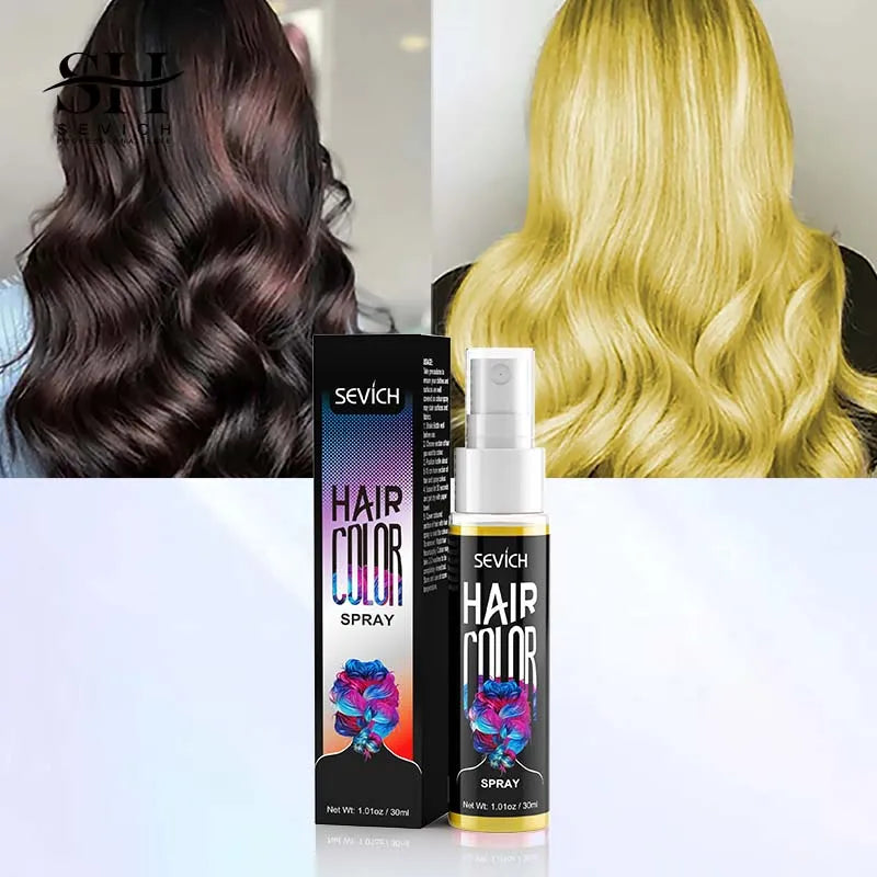 Sevich 8 colores, nuevo estilo, spray colorante para el cabello, coloración instantánea de un solo uso, producto de peluquería para el cuidado y estilismo del cabello para hombres y mujeres.