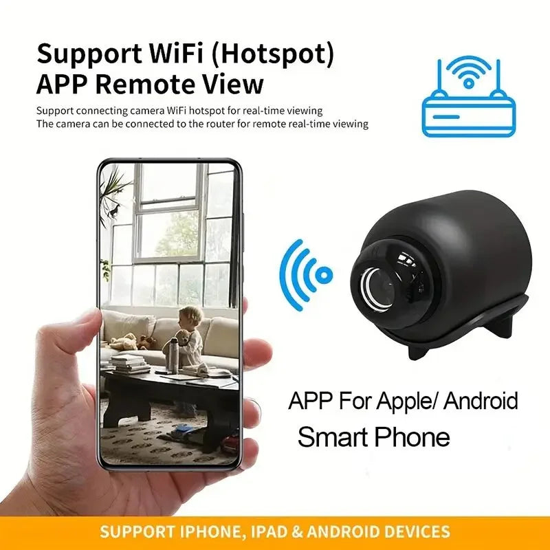 Mini cámara X5 inalámbrica 1080P, videocámara de seguridad con visión nocturna y detección de movimiento, mini cámara para el hogar inteligente.